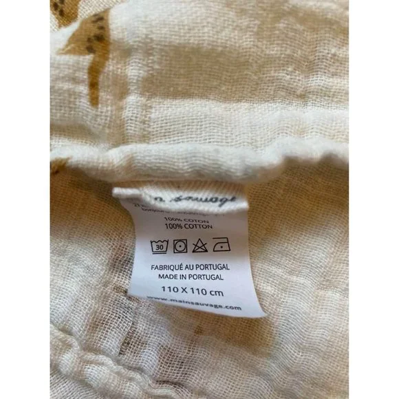 Main Sauvage Muslin Swaddle Blanket Savannah Print - Picture 4 of 4